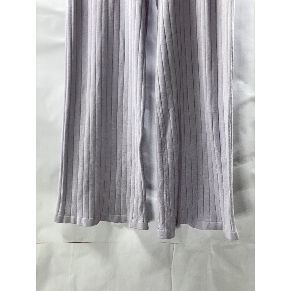 BCBGENERATION Women's Orchid Purple Rib Knit High-Rise Wide-Leg Casual Pant SZ S - Picture 5 of 9